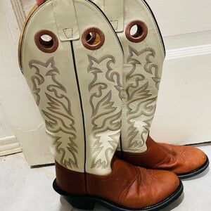 Two-Tone Western Cowboy Boots, Men’s, leather, Size 10D